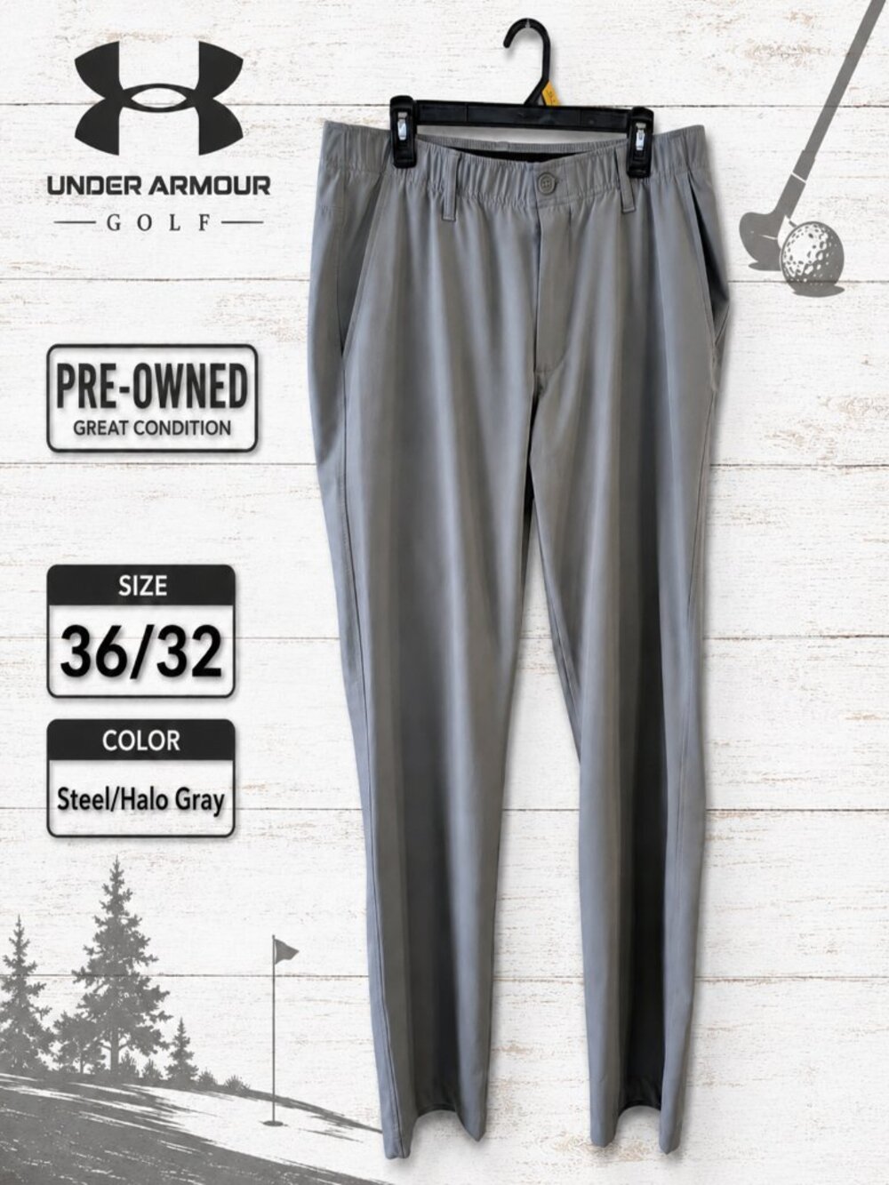 Under Armour UA Drive Golf Pants 36/32 Gray
